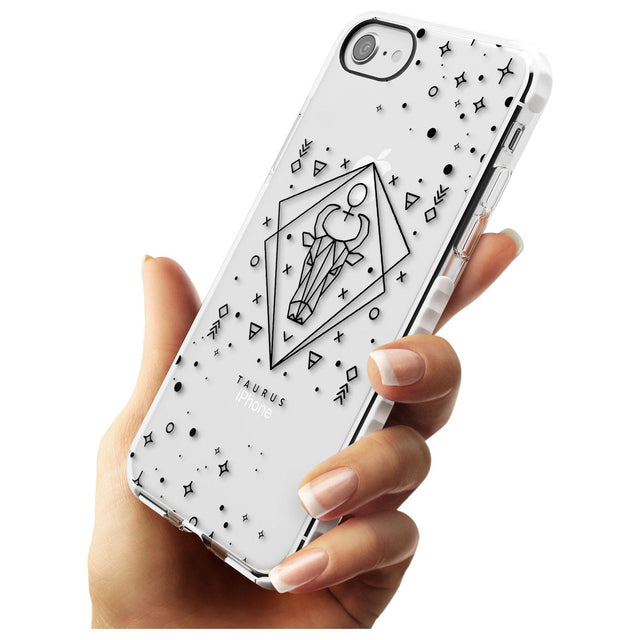 Taurus Emblem - Transparent Design Impact Phone Case for iPhone SE 8 7 Plus