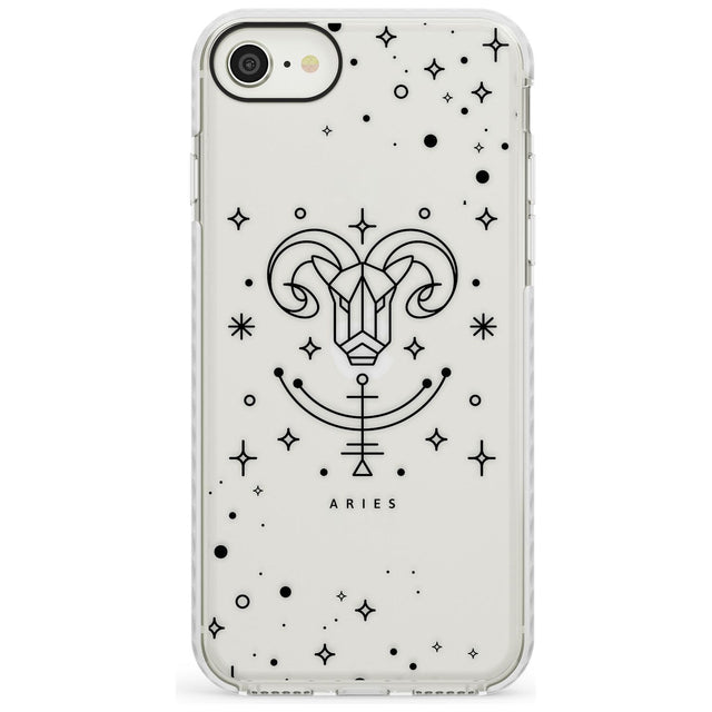 Aries Emblem - Transparent Design Impact Phone Case for iPhone SE 8 7 Plus