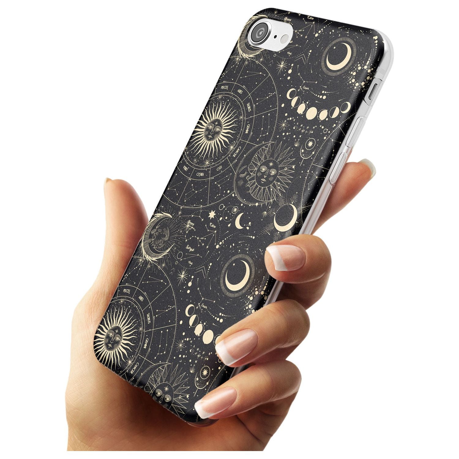 Suns, Moons & Star Signs Black Impact Phone Case for iPhone SE 8 7 Plus