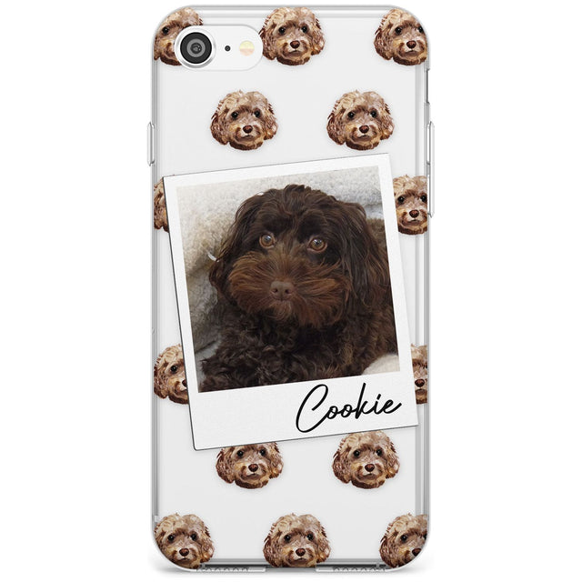 Cockapoo, Brown - Custom Dog Photo Black Impact Phone Case for iPhone SE 8 7 Plus