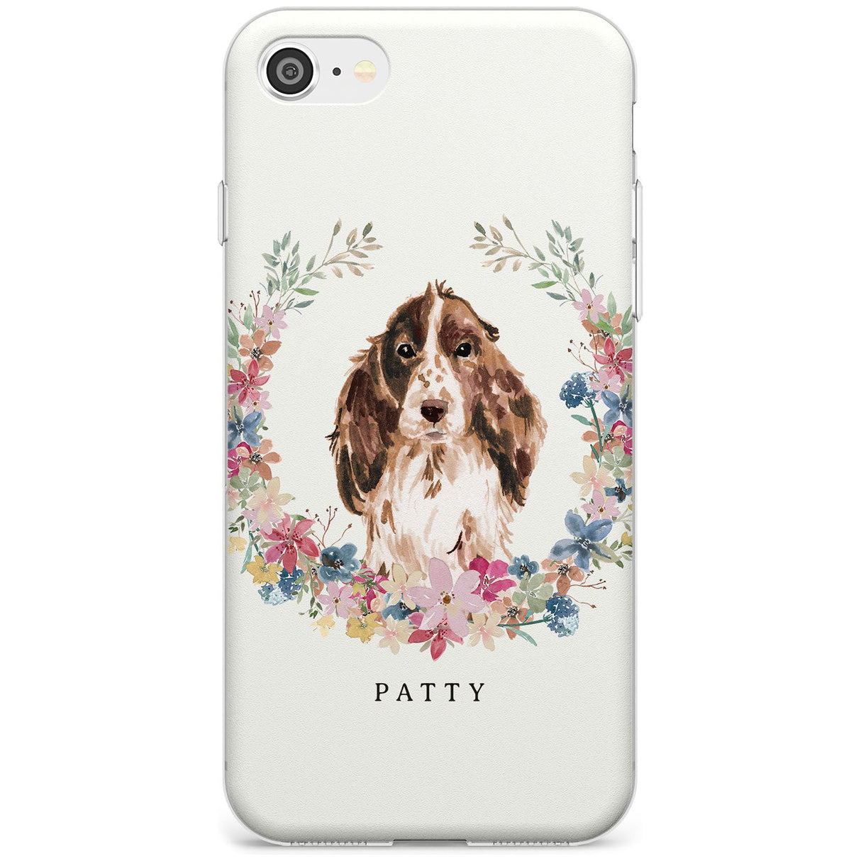 Brown Cocker Spaniel - Watercolour Dog Portrait Slim TPU Phone Case for iPhone SE 8 7 Plus
