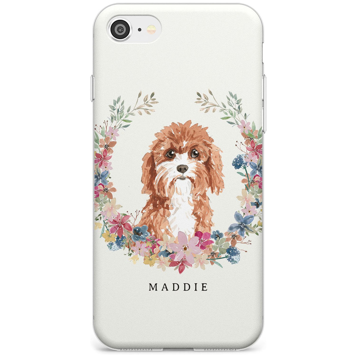 Cavapoo - Watercolour Dog Portrait Slim TPU Phone Case for iPhone SE 8 7 Plus