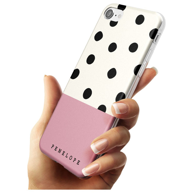 Pink Border Polka Dot iPhone Case   Custom Phone Case - Case Warehouse