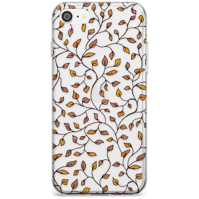Personalised Autumn Leaves Pattern Slim TPU Phone Case for iPhone SE 8 7 Plus