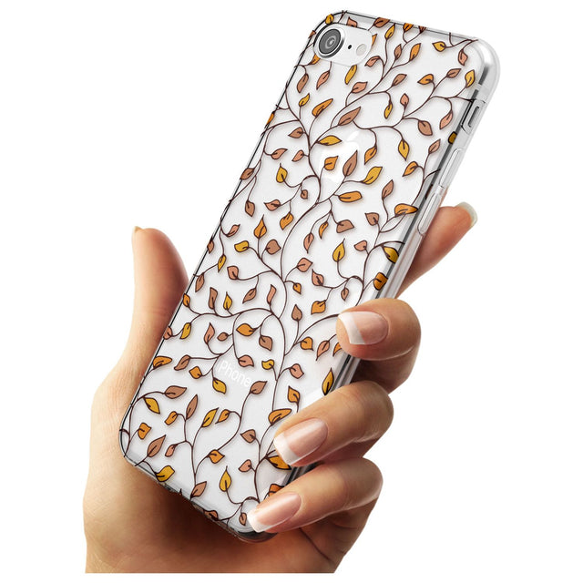 Personalised Autumn Leaves Pattern Slim TPU Phone Case for iPhone SE 8 7 Plus