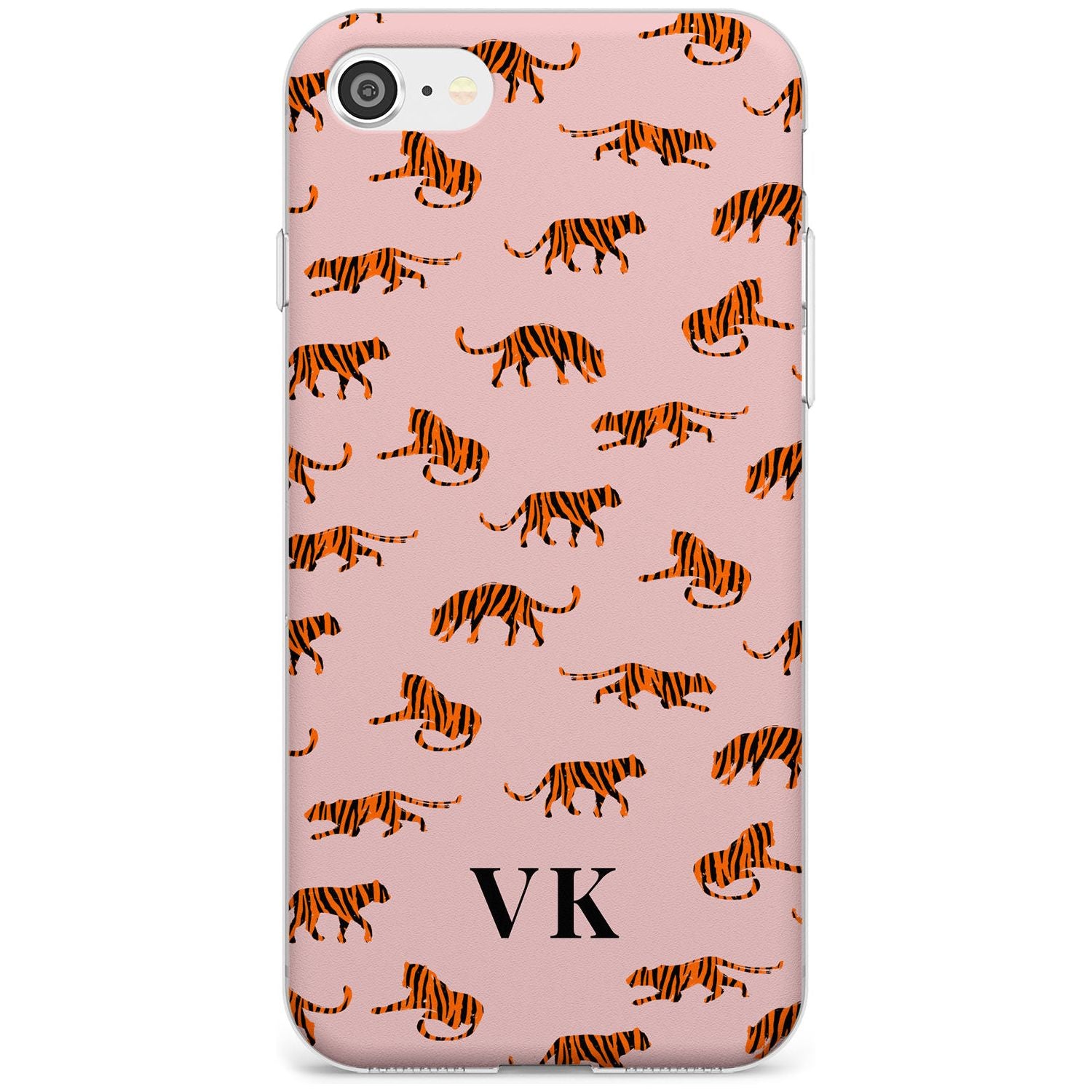 Safari Tiger Pattern on Pink iPhone Case  Slim Case Custom Phone Case - Case Warehouse