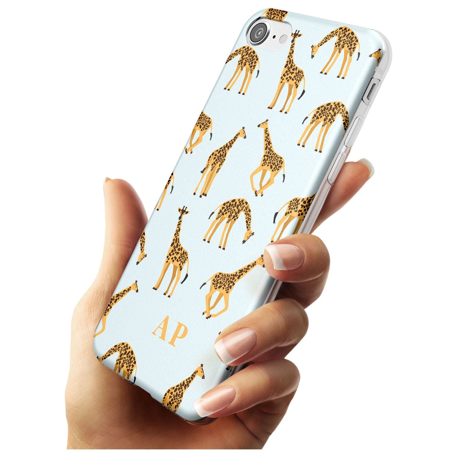Safari Giraffe Pattern on Blue iPhone Case   Custom Phone Case - Case Warehouse