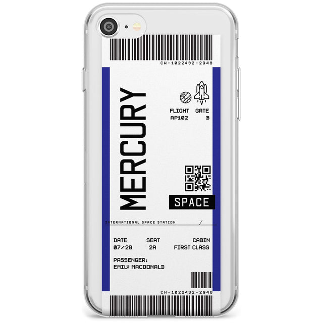 Mercury Custom Space Travel Ticket iPhone Case  Slim Case Custom Phone Case - Case Warehouse