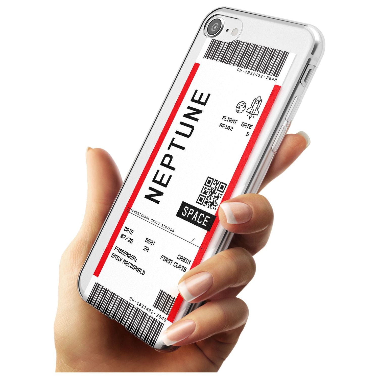 Neptune Space Travel Ticket iPhone Case   Custom Phone Case - Case Warehouse