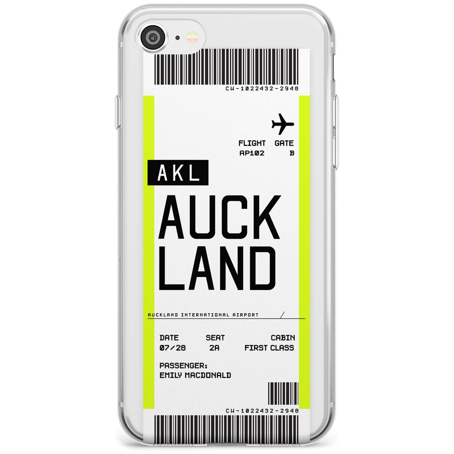 Auckland Boarding Pass iPhone Case  Slim Case Custom Phone Case - Case Warehouse
