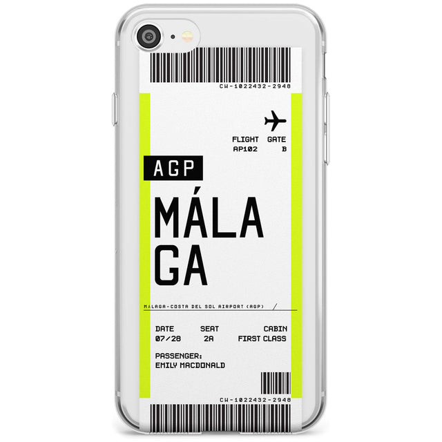 Málaga Boarding Pass iPhone Case  Slim Case Custom Phone Case - Case Warehouse