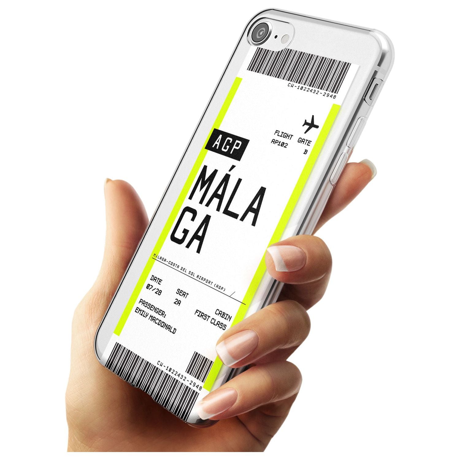Málaga Boarding Pass iPhone Case   Custom Phone Case - Case Warehouse