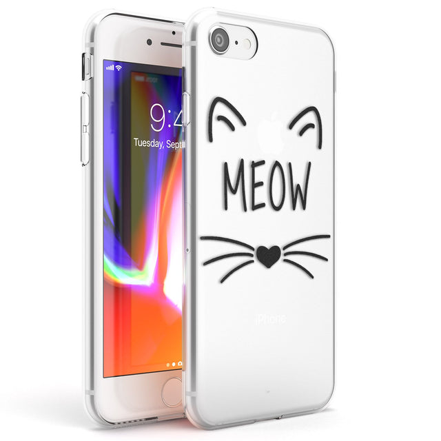 Cat Whiskers Phone Case iPhone 7/8 / Clear Case,iPhone SE / Clear Case Blanc Space