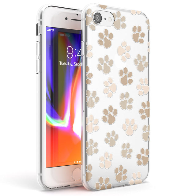 Paw Prints Phone Case iPhone 7/8 / Clear Case,iPhone SE / Clear Case Blanc Space