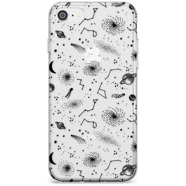 Mixed Galaxy Pattern Slim TPU Phone Case for iPhone SE 8 7 Plus
