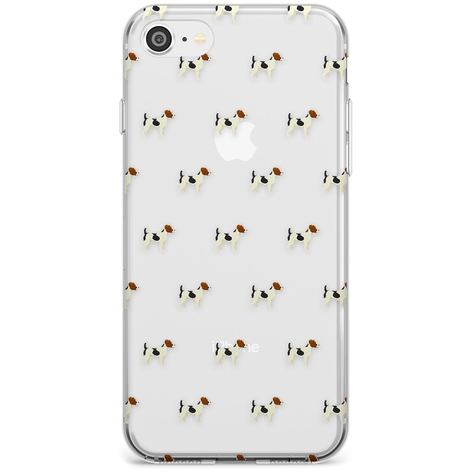 Jack Russell Terrier Dog Pattern Clear Slim TPU Phone Case for iPhone SE 8 7 Plus
