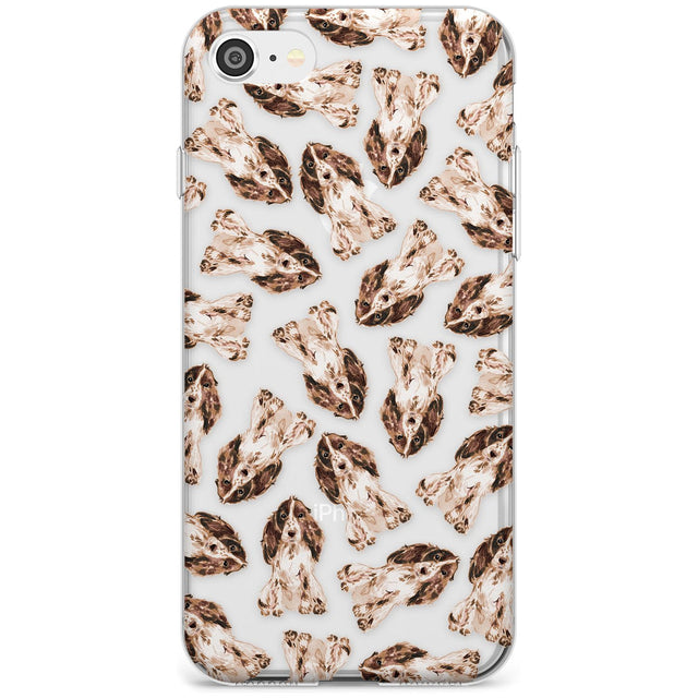 Cocker Spaniel (Brown) Watercolour Dog Pattern Phone Case iPhone 7/8 / Clear Case,iPhone SE / Clear Case Blanc Space