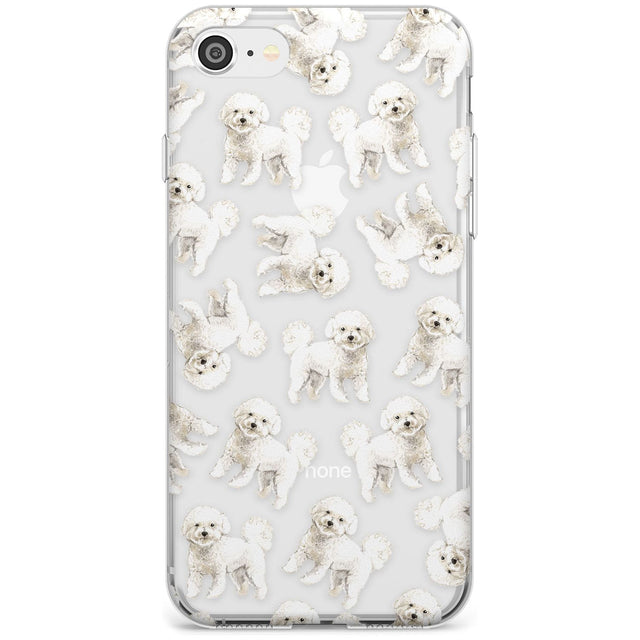 Bichon Frise Watercolour Dog Pattern Slim TPU Phone Case for iPhone SE 8 7 Plus