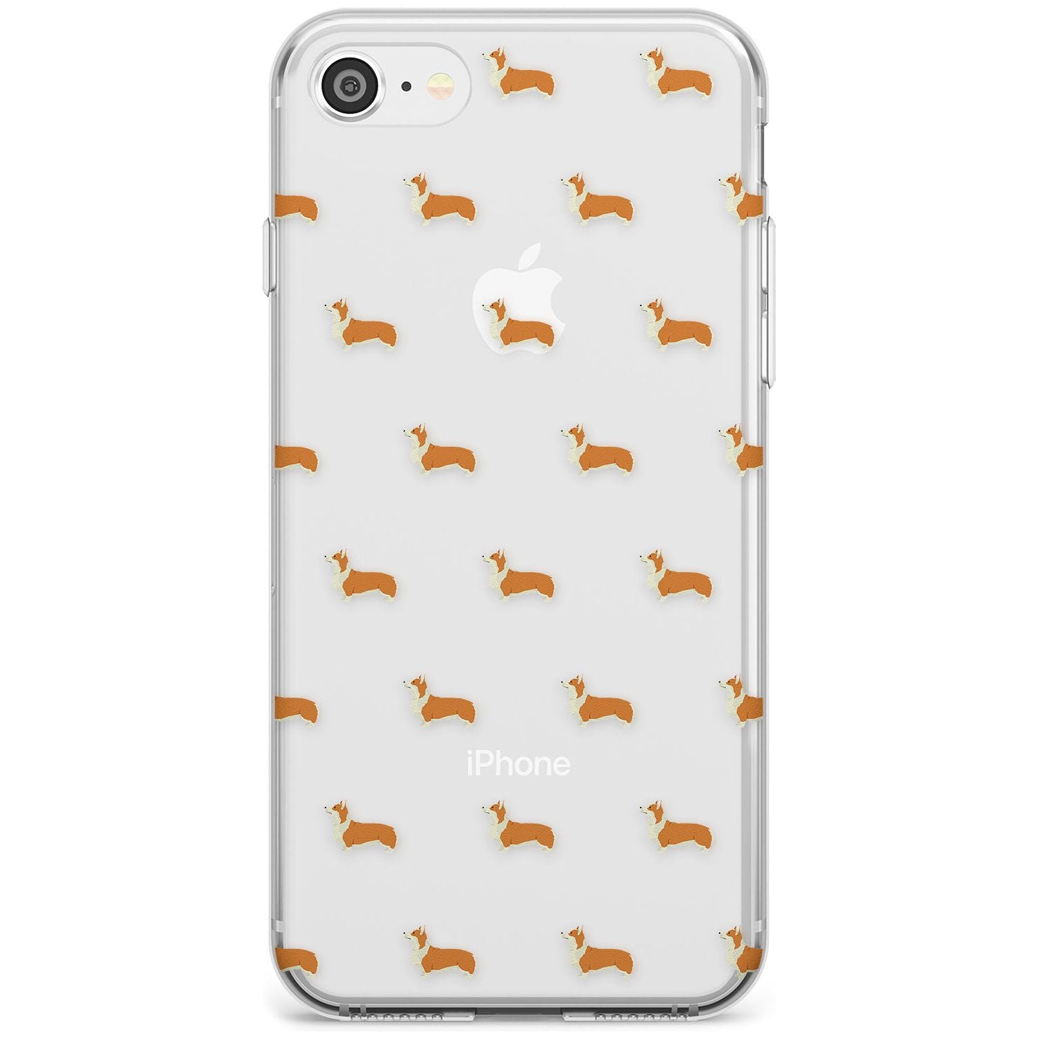 Pembroke Welsh Corgi Dog Pattern Clear Slim TPU Phone Case for iPhone SE 8 7 Plus