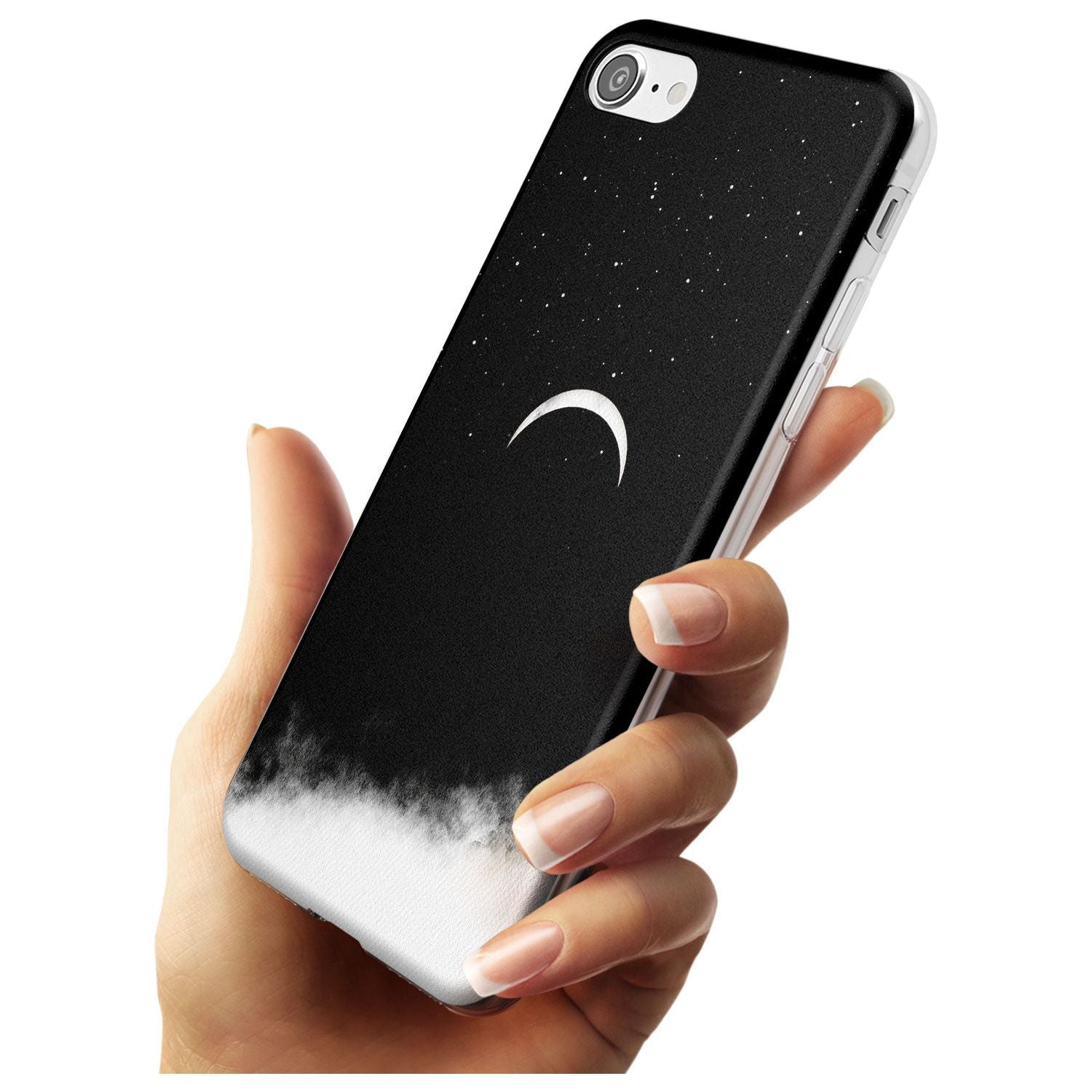 Upside Down Crescent Moon Slim TPU Phone Case for iPhone SE 8 7 Plus