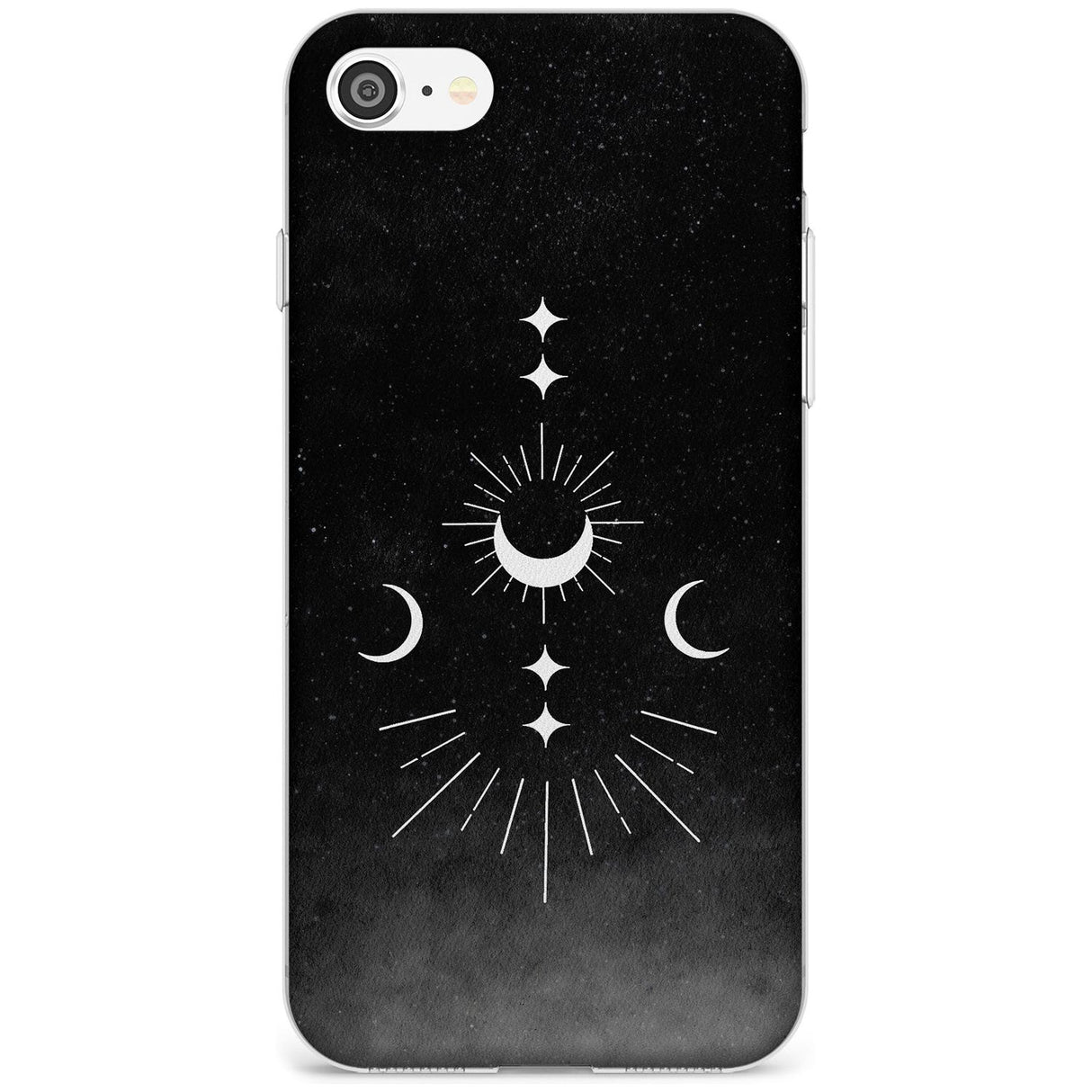 Small Moon Mandala Black Impact Phone Case for iPhone SE 8 7 Plus