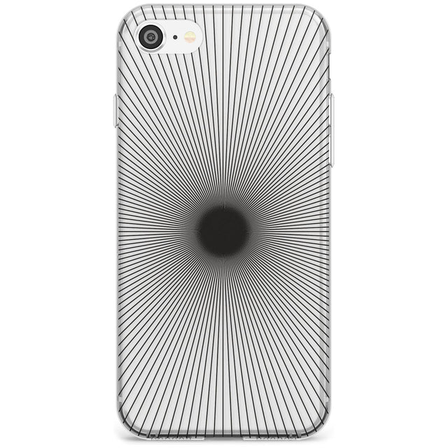 Abstract Lines: Sunburst Black Impact Phone Case for iPhone SE 8 7 Plus