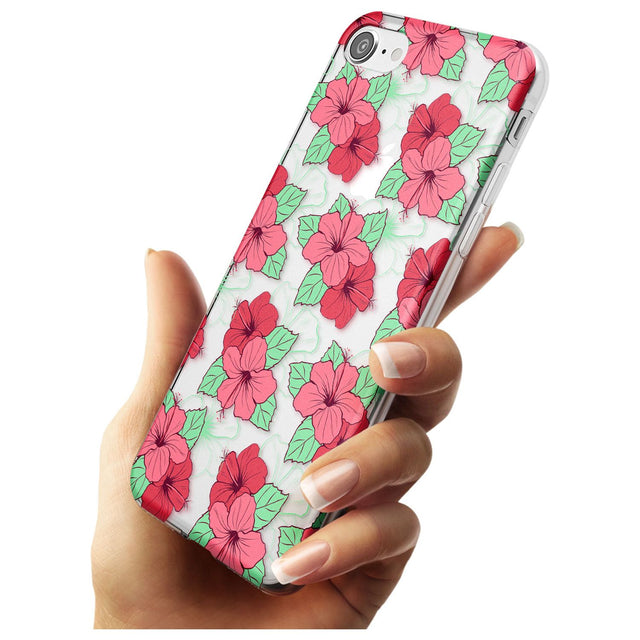 Pink Peony Slim TPU Phone Case for iPhone SE 8 7 Plus