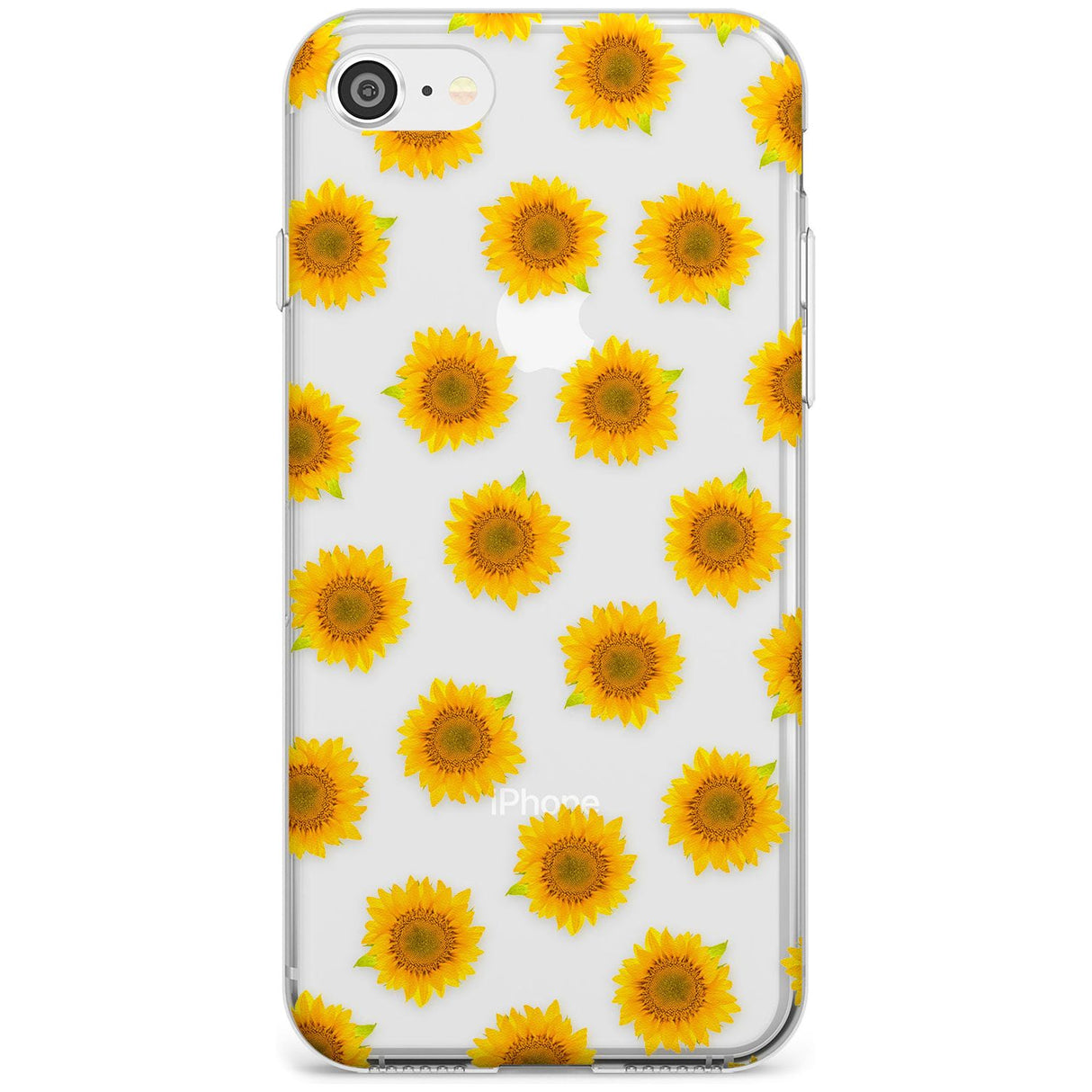 Sunflowers Transparent Pattern Slim TPU Phone Case for iPhone SE 8 7 Plus