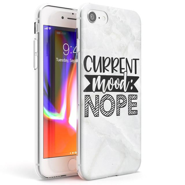 Current Mood NOPE Phone Case iPhone 7/8 / Clear Case,iPhone SE / Clear Case Blanc Space