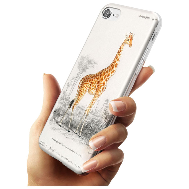Vintage Girafe Art Slim TPU Phone Case for iPhone SE 8 7 Plus