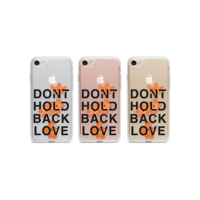 Don't Hold Back Love - Blue & White Phone Case for iPhone SE