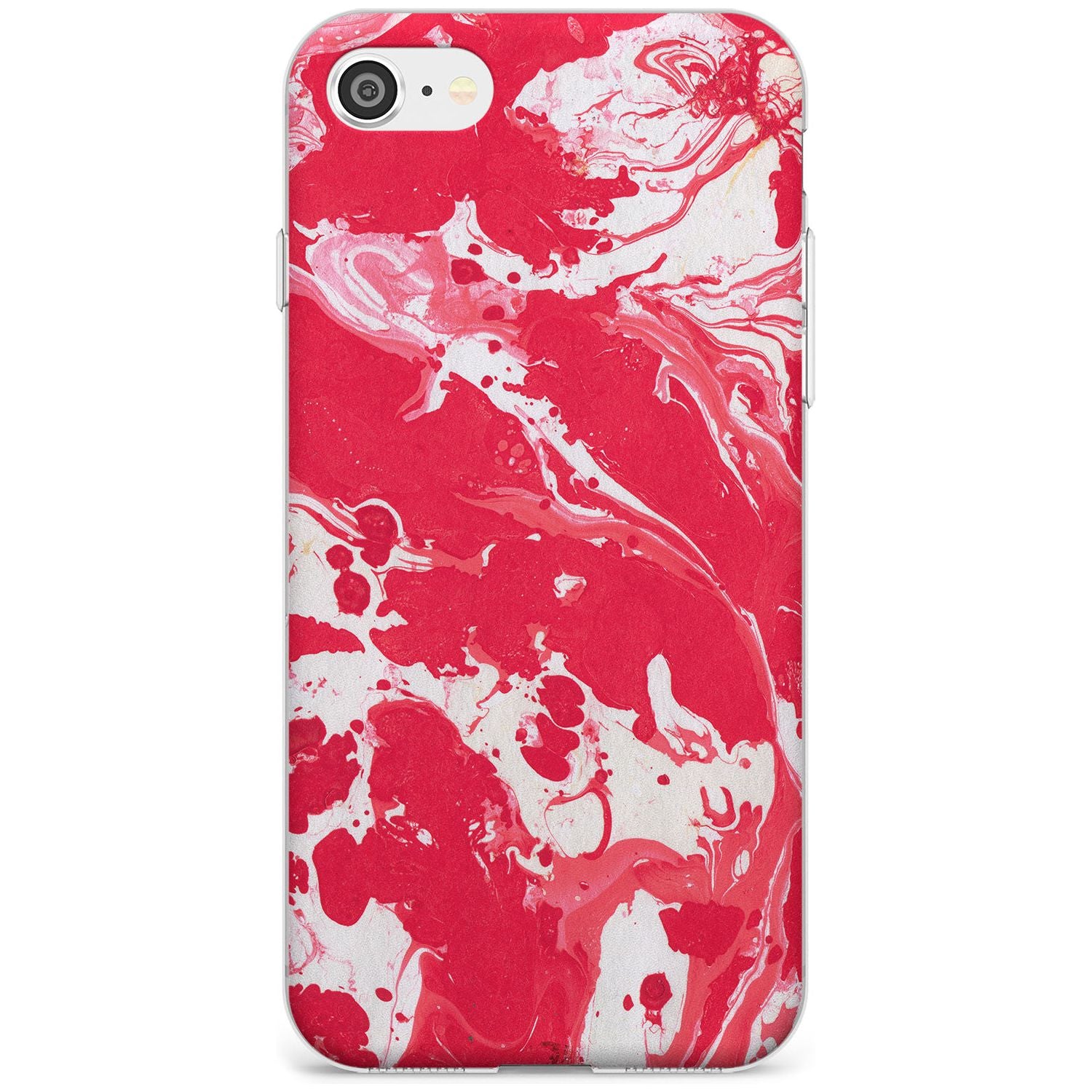 Red & White - Marbled Paper iPhone Case  Slim Case Phone Case - Case Warehouse