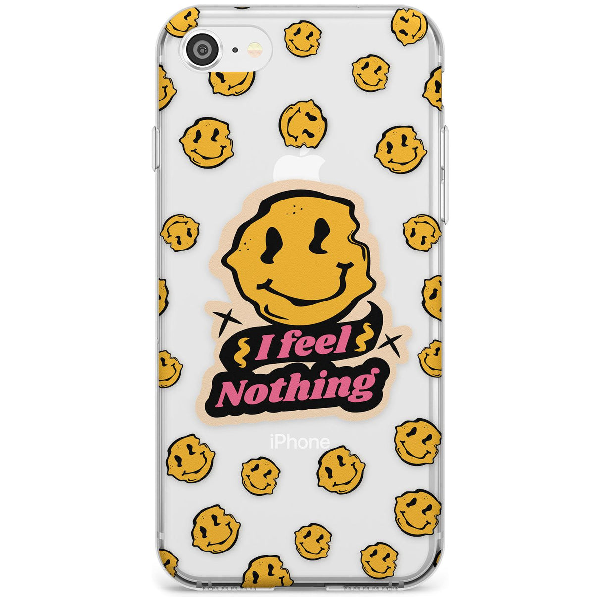 I feel nothing (Clear) Slim TPU Phone Case for iPhone SE 8 7 Plus