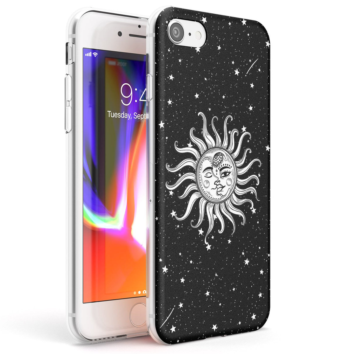 Mystic Sun Moon Phone Case iPhone 7/8 / Clear Case,iPhone SE / Clear Case Blanc Space