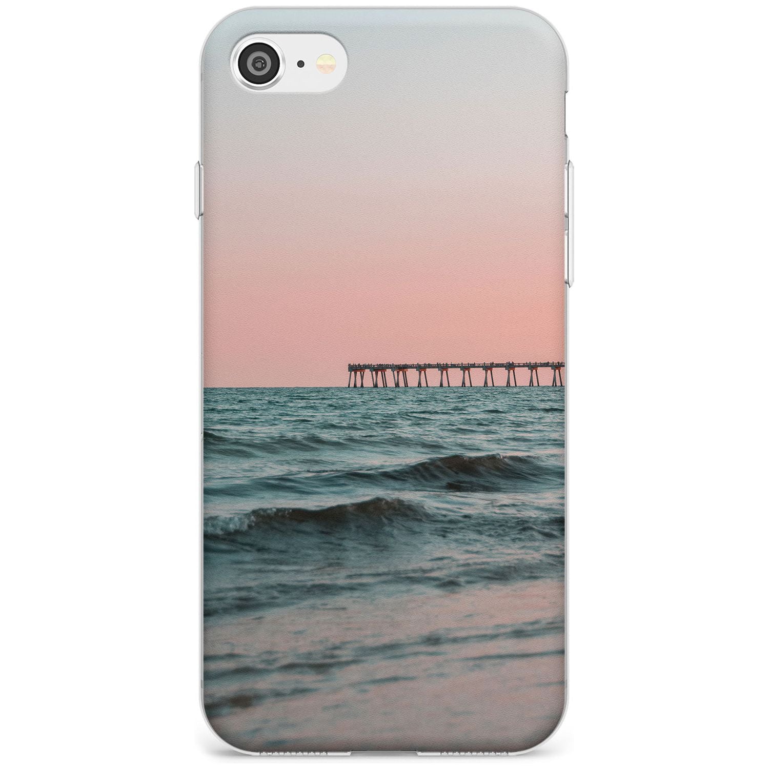 Beach Pier Photograph Slim TPU Phone Case for iPhone SE 8 7 Plus