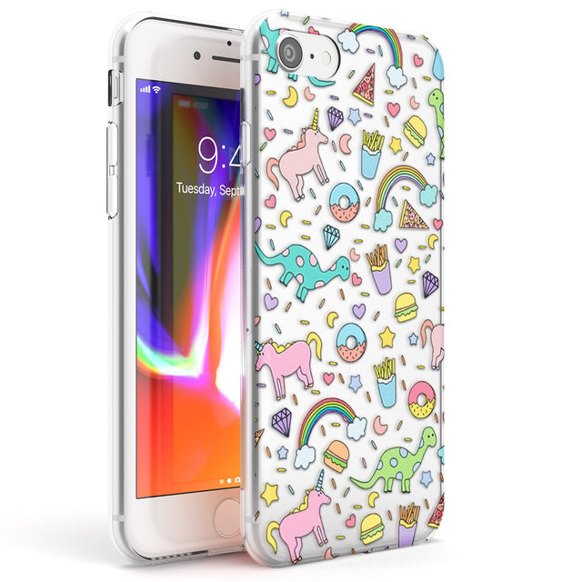Cute Pattern Phone Case iPhone 7/8 / Clear Case,iPhone SE / Clear Case Blanc Space