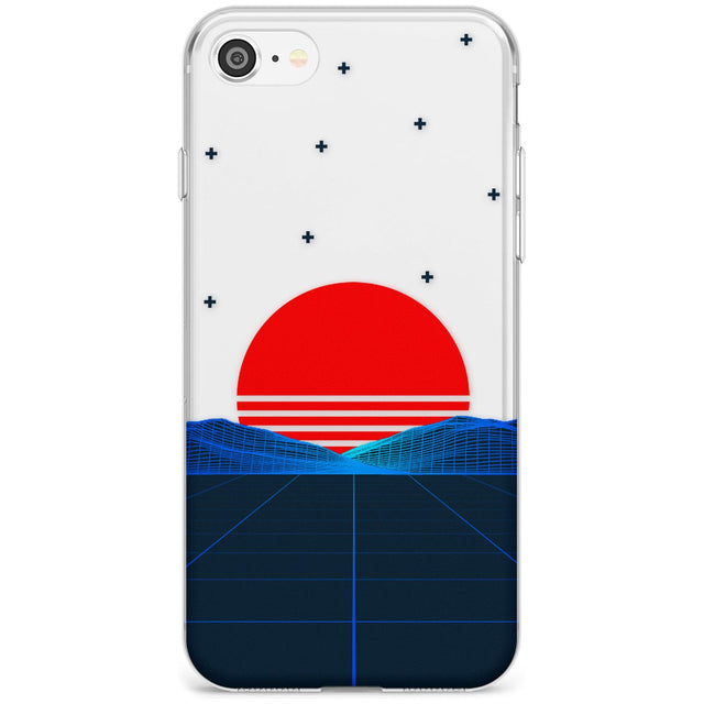 Japanese Sunset Vaporwave Slim TPU Phone Case for iPhone SE 8 7 Plus