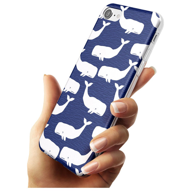 Cute Whales  Black Impact Phone Case for iPhone SE 8 7 Plus