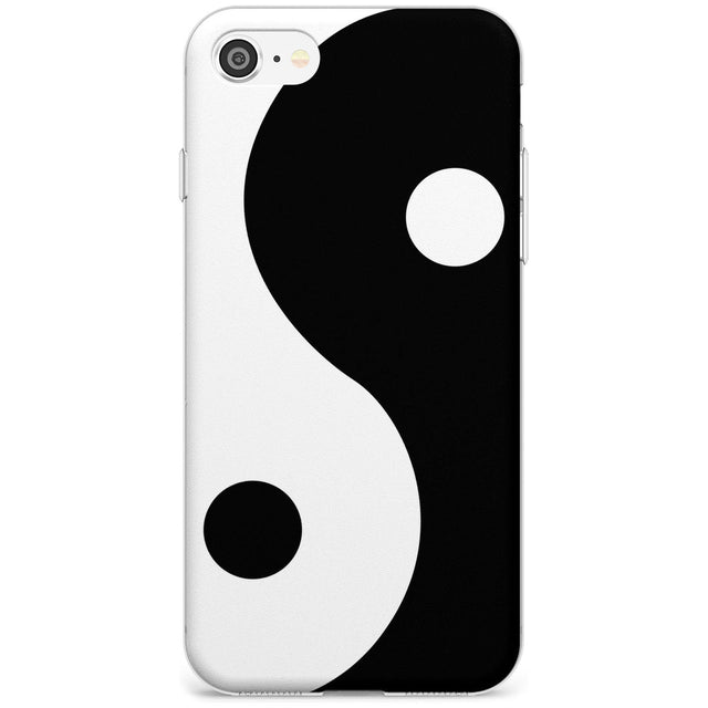 Large Yin Yang Phone Case iPhone SE / Clear Case,iPhone 7/8 / Clear Case Blanc Space