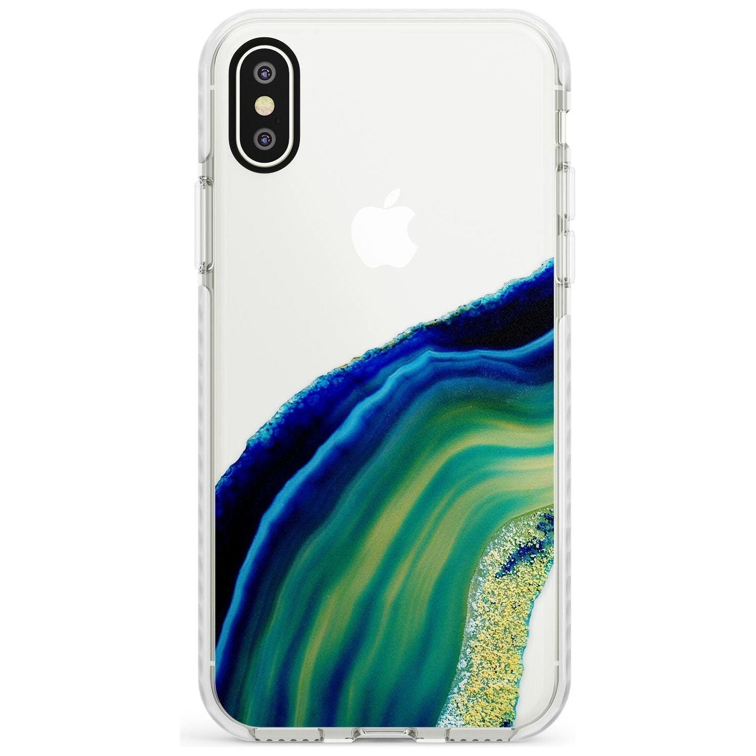 Green & Blue Gemstone Crystal Impact Phone Case for iPhone X XS Max XR