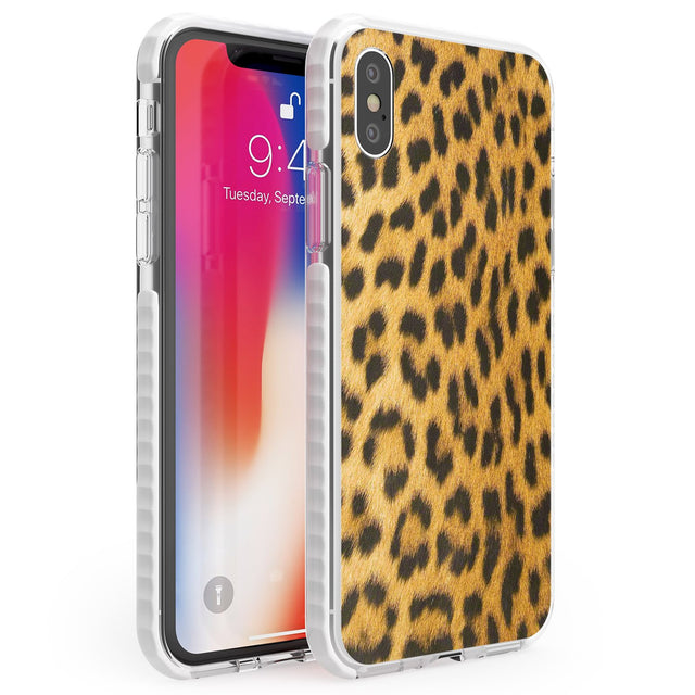Designer Fashion Gold Leopard Print Phone Case iPhone X / iPhone XS / Impact Case,iPhone XR / Impact Case,iPhone XS MAX / Impact Case Blanc Space