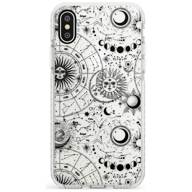 Suns, Moons, Zodiac Signs Astrological Impact Phone Case for iPhone X XS Max XR