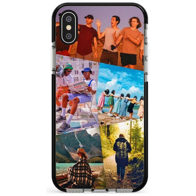 Abstract Photo Grid Black Impact Phone Case for iPhone X XS Max XR