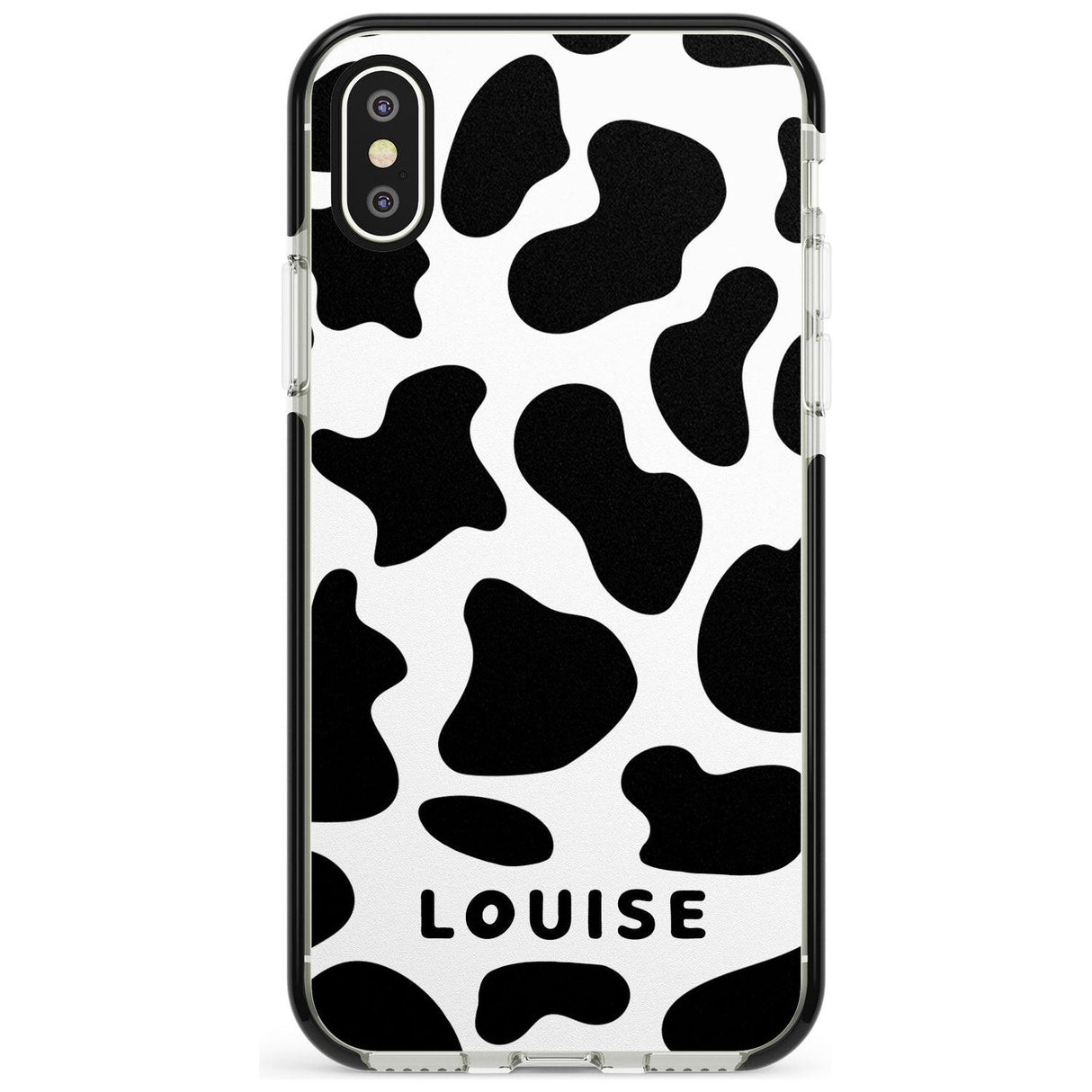 Custom Cow Print Pink Fade Impact Phone Case for iPhone X XS Max XR
