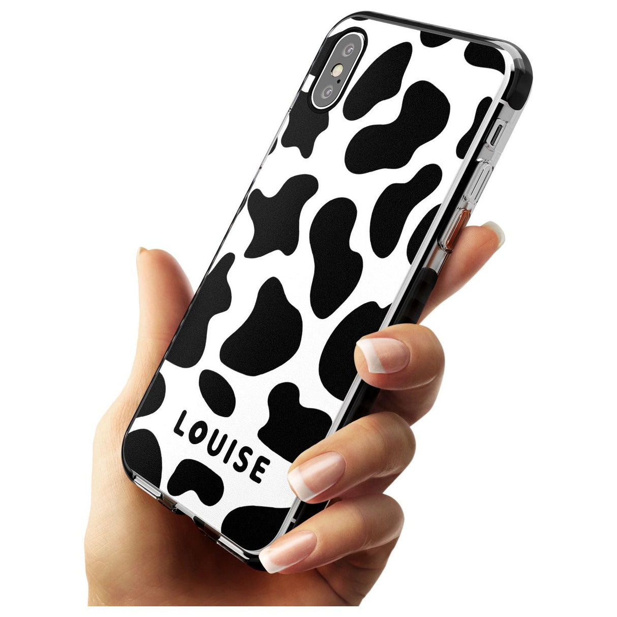 Custom Cow Print Pink Fade Impact Phone Case for iPhone X XS Max XR
