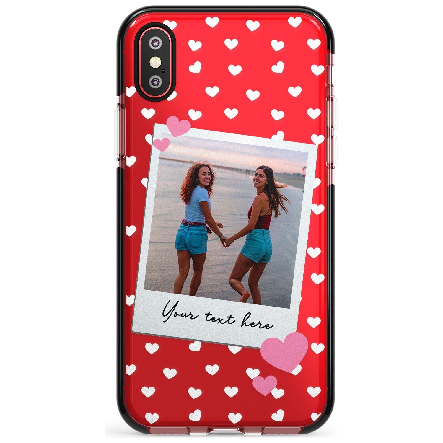 Instant Film & Hearts Pink Fade Impact Phone Case for iPhone X XS Max XR