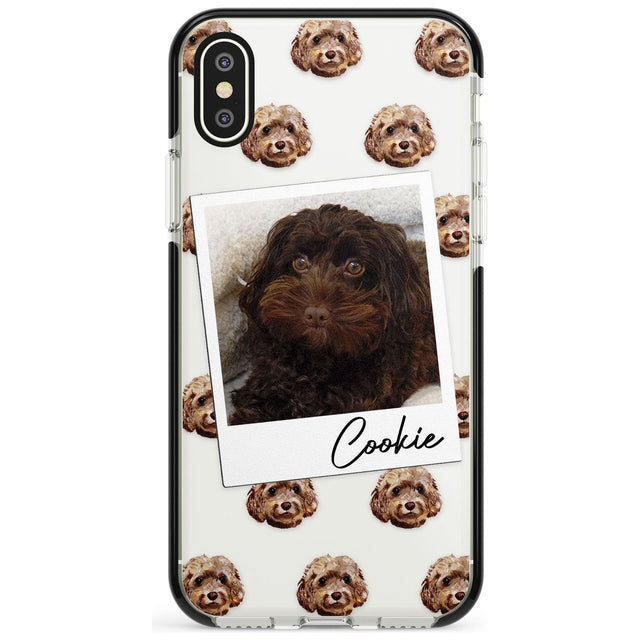Cockapoo, Brown - Custom Dog Photo Pink Fade Impact Phone Case for iPhone X XS Max XR