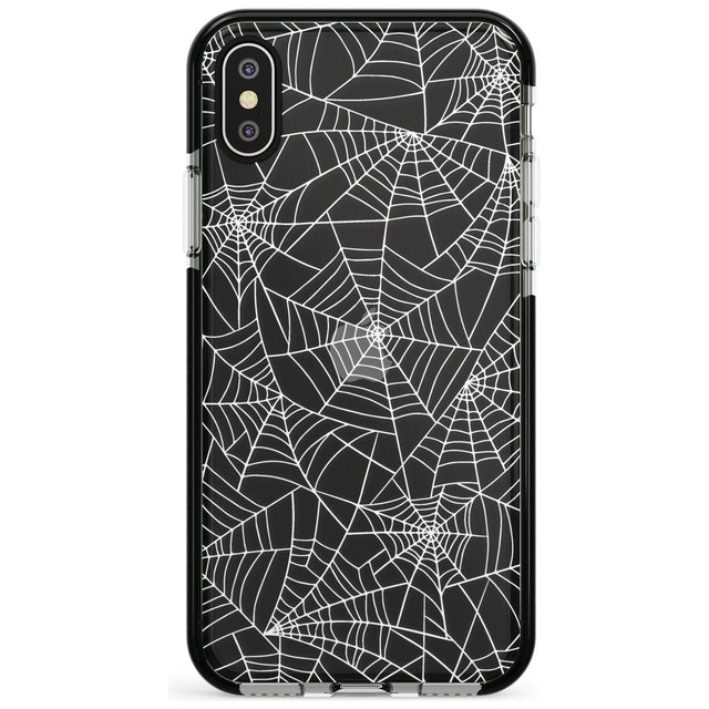 Personalised Spider Web Pattern Black Impact Phone Case for iPhone X XS Max XR