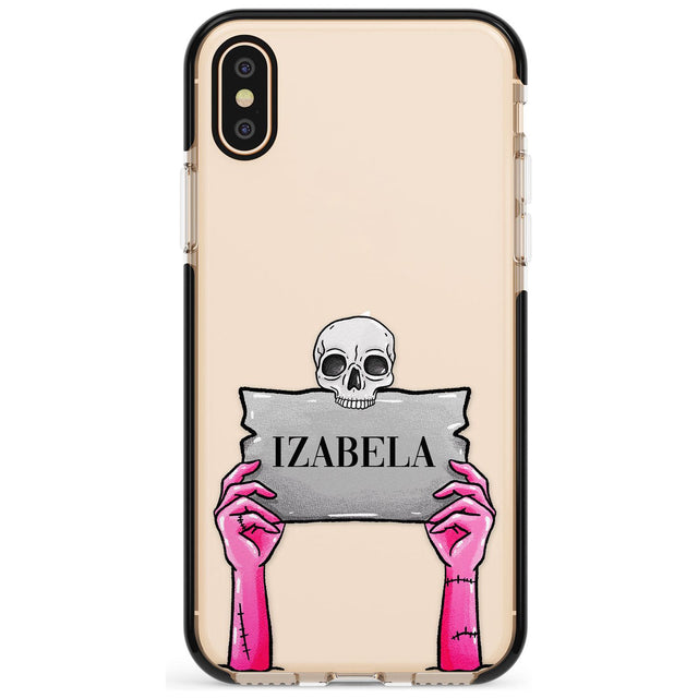 Personalised Grave Plaque Black Impact Phone Case for iPhone X XS Max XR