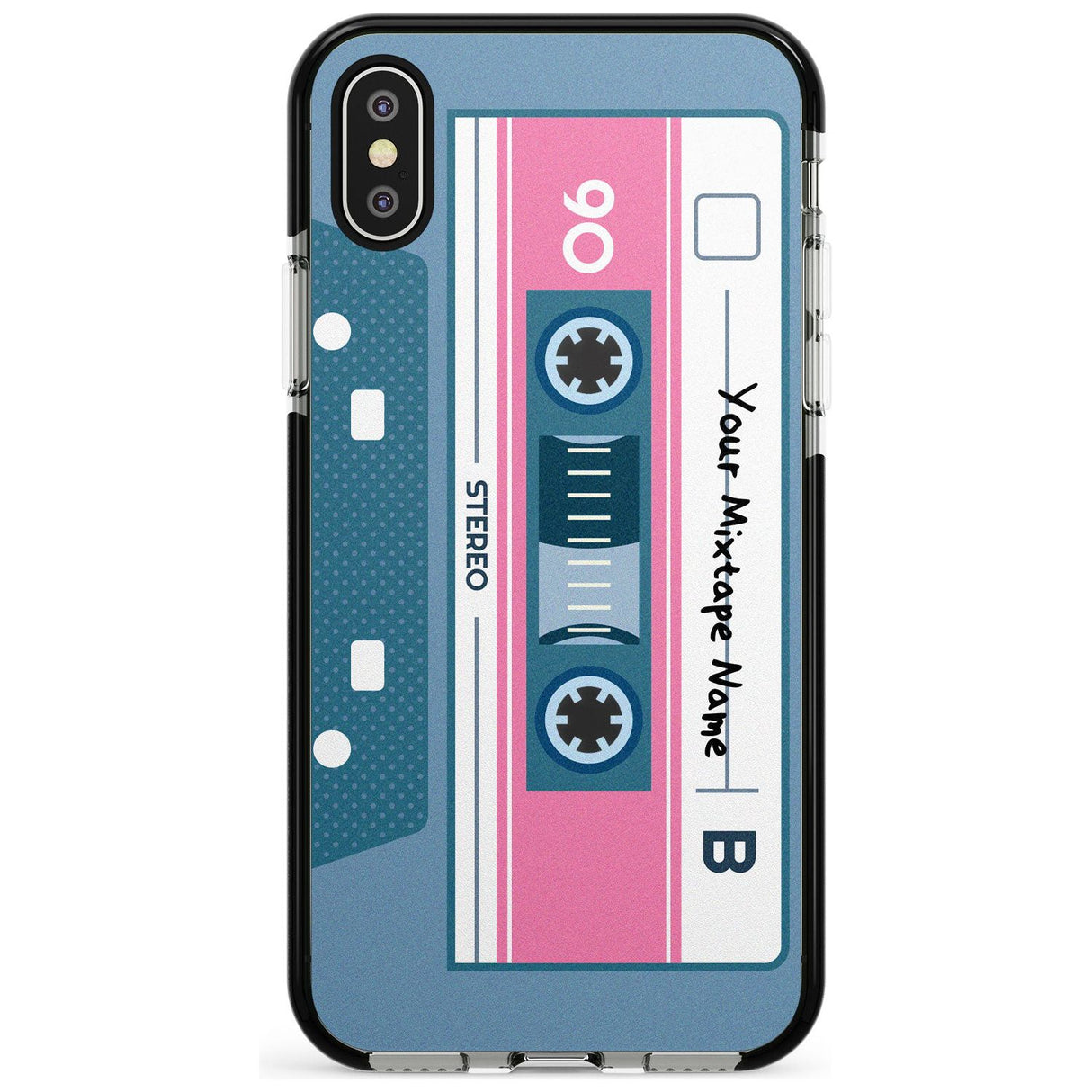 Retro Mixtape Pink Fade Impact Phone Case for iPhone X XS Max XR